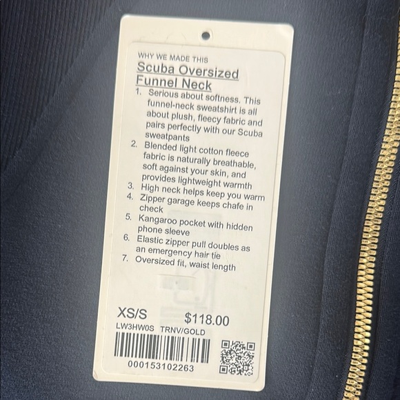 Lululemon Scuba Oversized Funnel Neck in True Navy - Picture 10 of 10